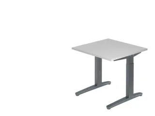 In hoogte verstelbaar bureau,HxBxD 680-850x800x800mm,blad grijs - 1