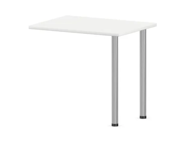 aanbouwtafel,i.h.v.,HxBxD 720-840x800x600mm,2voeten verchroomd,Bl-wit
