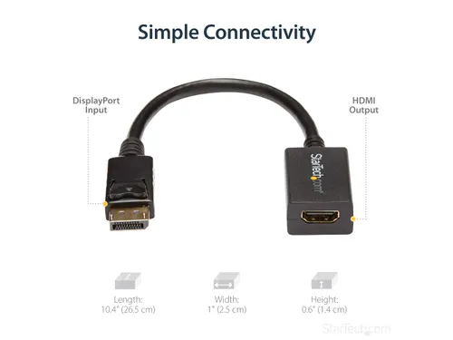 DisplayPort naar HDMI Video Adapter Converter Zwart