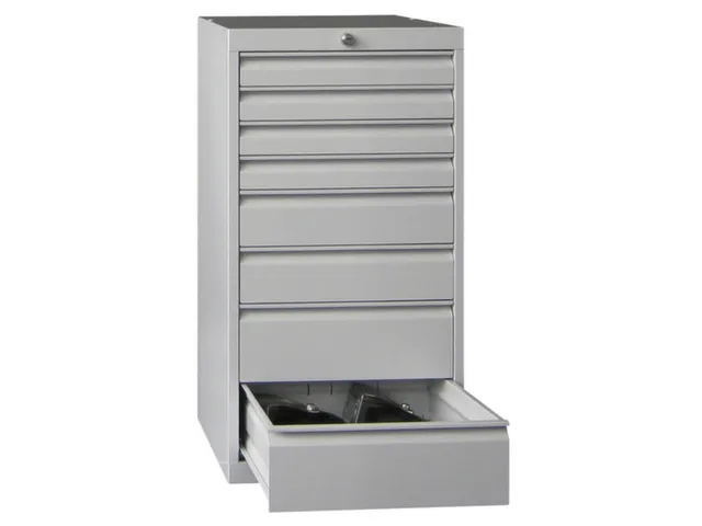 ladekast HxBxD 1000x500x600mm 8laden slot RAL7035 front RAL6011
