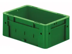 Euronorm Stapelkrat 120x300x200mm 4.1l Wanden/Bodem Gesloten Groen