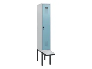 locker met bank,HxBxD 1950x300x815mm,1vak,vak B 300mm,draaigrendel - 2