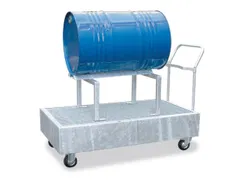 Opvangbak 1x 200l Opvangvo 220 l Staal 525x 800x 860mm Verrijdbaar