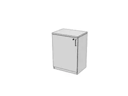 kantoorkast,HxBxD 825x600x445mm,Bl-wit