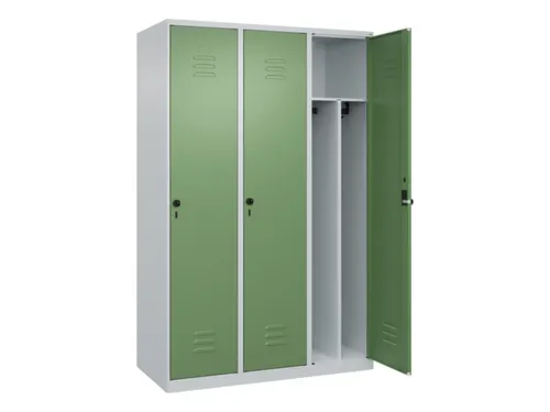 locker voor scheiding van kleding,HxBxD 1850x1200x500mm,3vak