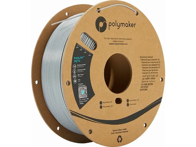 Polymaker PolyLite PETG Grijs Filament 1,75 mm / 3kg