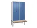 locker voor scheiding van kleding,HxBxD 2120x1200x815mm,4vak