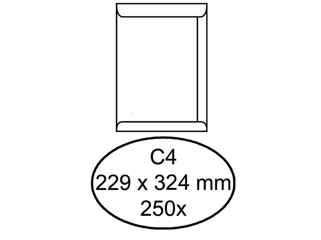 Envelop Hermes C4 229x324mm Venster Links 40x110mm Gegomd