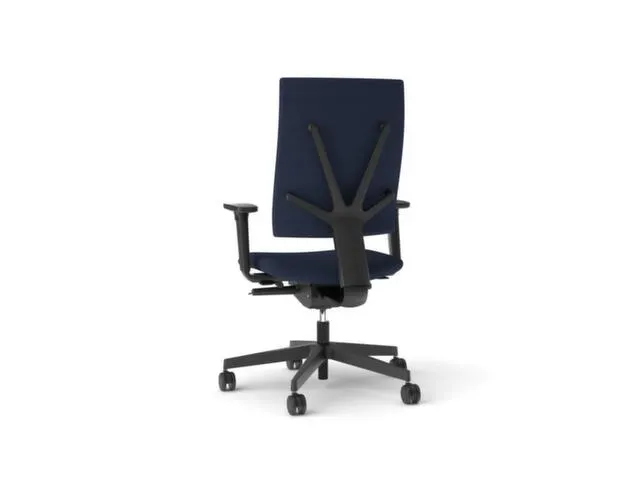 Bureaustoel Donkerblauw Frame Zwart Synchroonmechanisme Met Armleuning