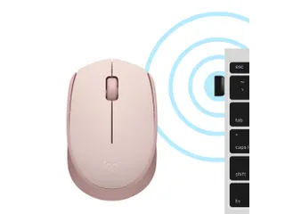 Logitech M171, Ambidextrous, Optisch, RF Draadloos, Roze - 4