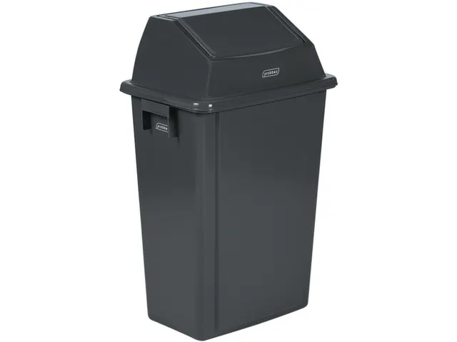 afvalbak,60l,HxBxD 735x460x333mm,wandmontage,romp PP grijs