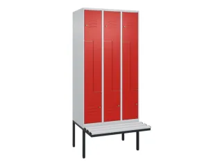 Z-garderobekast,HxBxD 2120x900x815mm,6vak,vak B 300mm,cil.-slot - 1