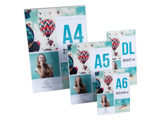 Folderhouder hellend A4 transparant