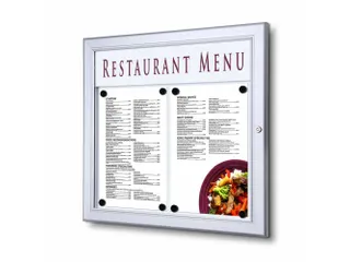 Outdoor Menubord Met Logo Paneel 2xA4 Liggend - 1