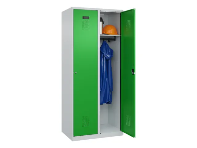 locker,HxBxD 1850x800x500mm,2vak,vak B 400mm,cil.-slot,staand op vloer