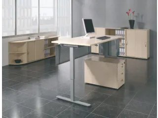 Elektrisch ihv sta-zit-bureau HxBxD 650-1250x1800x800mm decor Onyx - 4