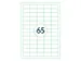 Etiket 38x21.2mm Wit 100 Vel 6500 Stuks