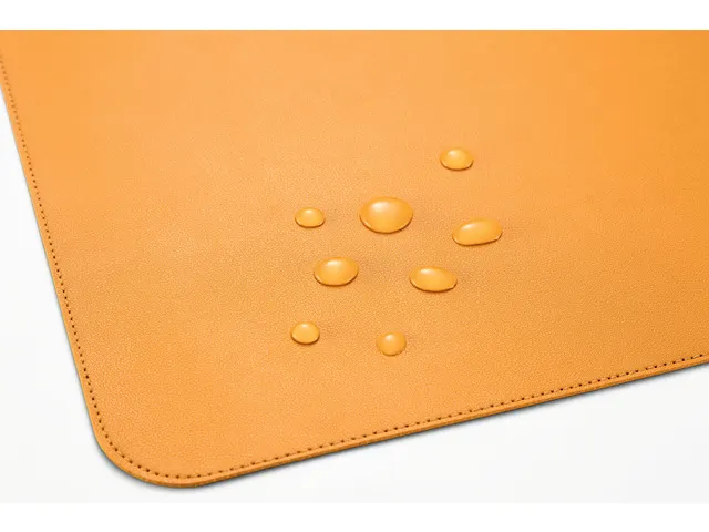 Sous-main Sigel enroulable 800x300x2mm jaune-gris simili cuir