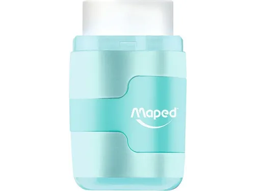Puntenslijper Maped Connect 2-gaats met gum display à 20 stuks pastel