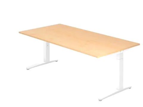 In hoogte verstelbaar bureau,HxBxD 680-850x2000x1000mm,blad esdoorn