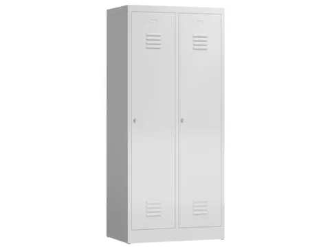 garderobekast,HxBxD 1800x800x500mm,2vak,klink,sokkel,romp RAL7035