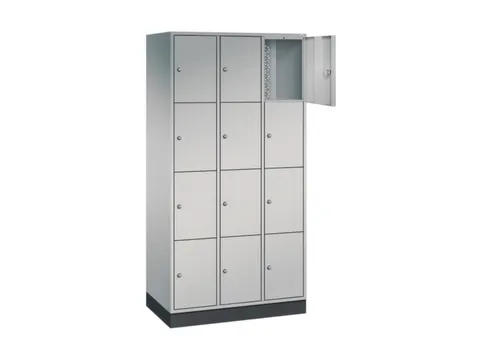 lockerkast,HxBxD 1950x920x500mm,3x4vakken,cil.-slot,sokkel