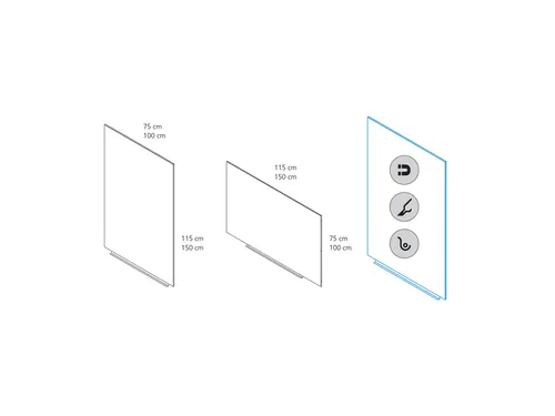 Whiteboard Rocada Skinpro 75x115cm wit gelakt
