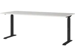 In hoogte verstelbaar bureau,HxBxD 680-910x1800x800mm,blad lichtgrijs