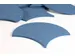 Akoestische PET-vilt Japanse Golf tegels blauw 30x26cm 22 stuks