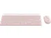 Logitech MK470 Slim Combo, Mini, Draadloos, RF Draadloos, AZERTY, Roze