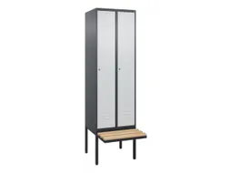 locker voor scheiding van kleding,HxBxD 2120x600x815mm,2vak
