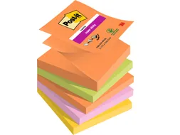 Memoblok Post-it Z-Notes R330 Super Sticky 76x76mm Boost 5 stuks