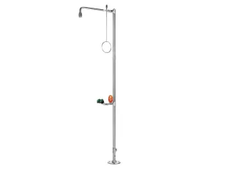 Plens-/Oogdouche,2Sproeikoppen Vast,50L/Min,Aansluiting 1 1/4 Inch Bin - 1