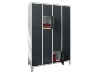 lockerkast,HxBxD 1850x1200x500mm,4x5vakken,RAL7035,front RAL7016 - 2