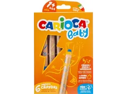 Kleurpotlood Baby 3-in-1, Doos à 6 Stuks Assorti Kleuren