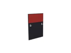 baliepaneel,v. bureau,aanbouw links,B 800mm,CC-zwart,BN4011-rood