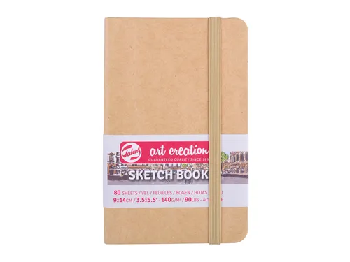 Schetsboek Talens Art Creation 80 witte vellen 140gr 90x140mm kraft