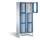 lockerkast 1850x810x500mm 2x3 vakken Cilinderslot Poten, RAL5010