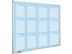 Magnetische Jaarplanner 90x120cm Duits Blauw Softline profiel Jan- Dec