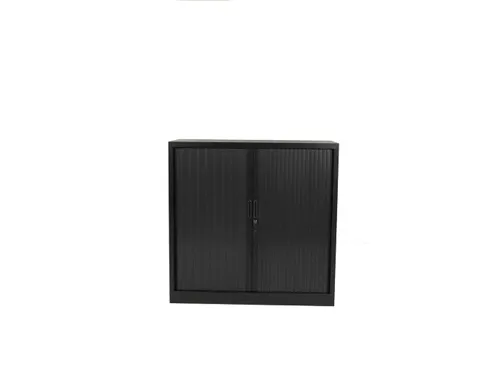 Roldeurkast Claudius Plus 105x120cm Zwart 2 Legborden