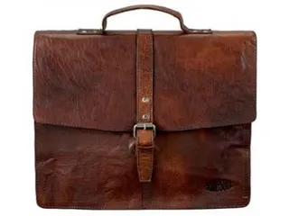 Business tas Pride and Soul JAYDEN. Bruin leer. - 2