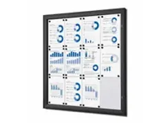 OUTLET Vergrendelbaar Mededelingenbord Indoor/ Outdoor 12xA4 Zwart