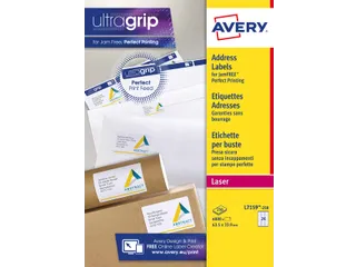 Adresetiket Avery L7159-250 63.5x33.9mm Wit Laserprinter 6000 Stuks - 1