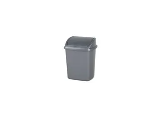 Afvalbak met Swing deksel 8 Liter Grijs - 1