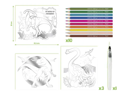 Hobbyset Maped Creativ Aqua'Art dinosaurus 14-delig assorti