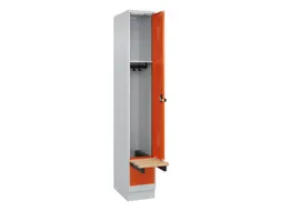 locker met bank,HxBxD 1950x300x815mm,1vak,vak B 300mm,draaigrendel