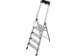 trapladder,eenzijdig,4trede(n),balk L 1,8m,aluminium