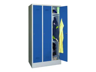 locker,HxBxD 1850x900x500mm,3vak,vak B 300mm,RAL7035,front RAL5010 - 3