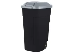 Mobiele container basis 110 liter Zwart