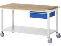 Werkbank Hxbxd 880x1500x700mm Beukenhouten Werkblad 1lade Legbord